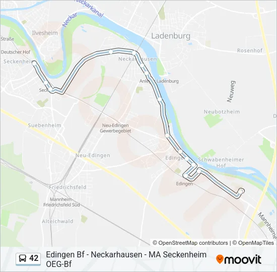 42 Bus Line Map