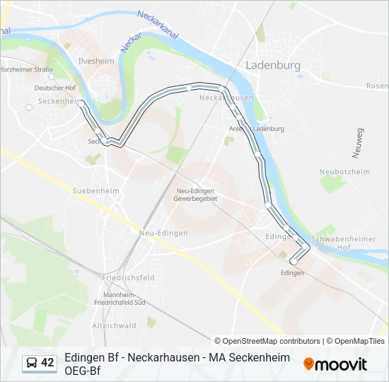 42 Bus Line Map