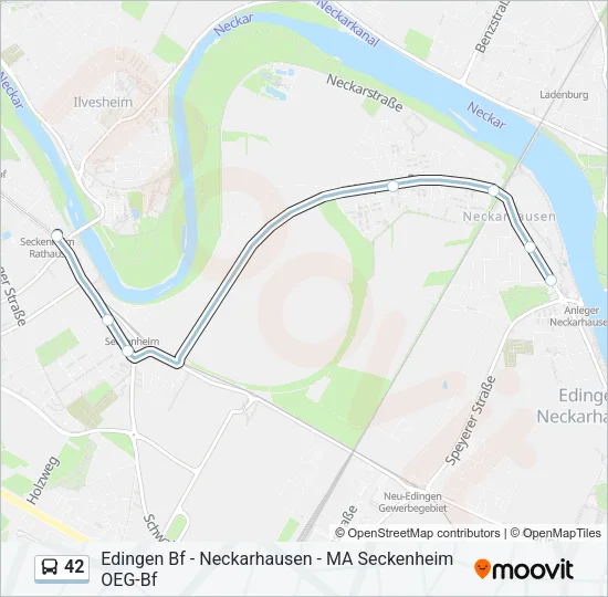 42 Bus Line Map