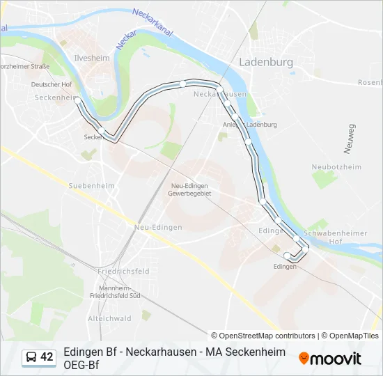 42 Bus Line Map