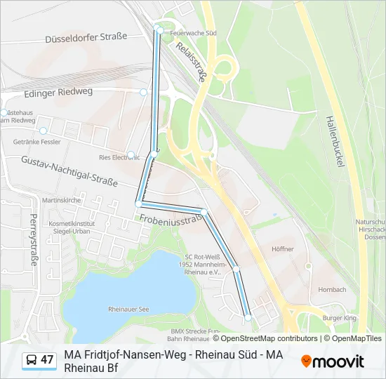 47 Bus Line Map