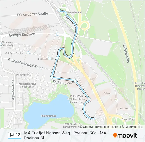 47 Bus Line Map