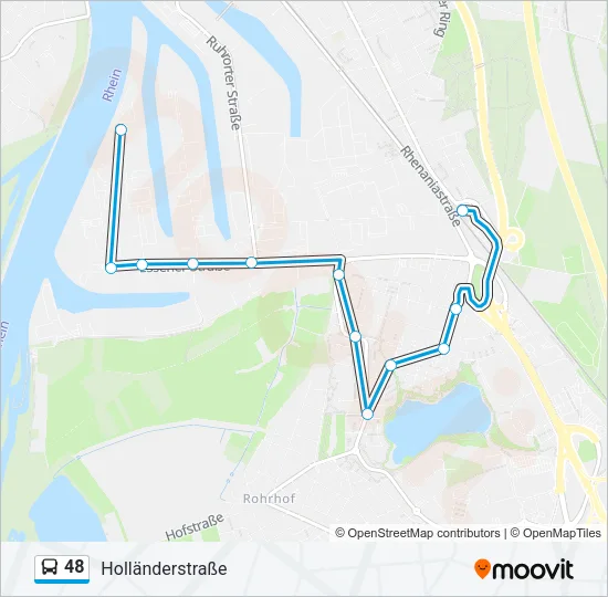 Buslinie 48 Karte