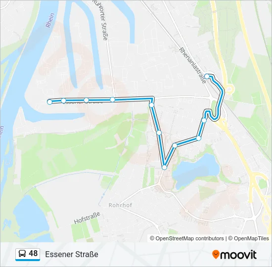Buslinie 48 Karte