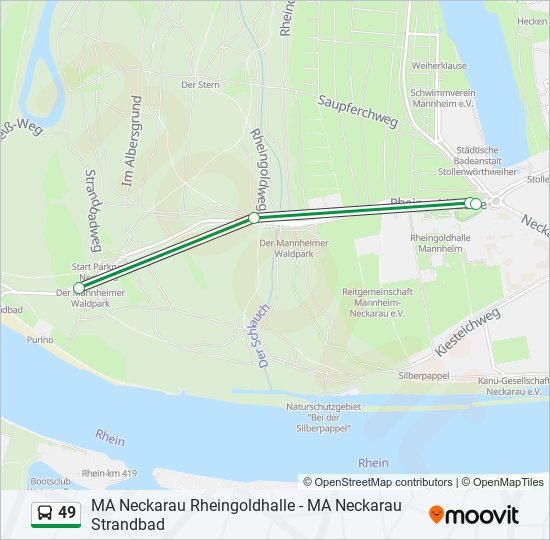 49 bus Line Map