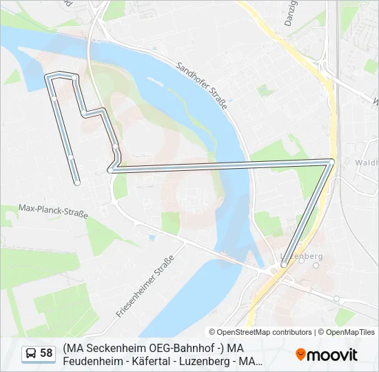 58 Bus Line Map