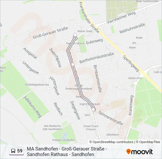 59 Bus Line Map