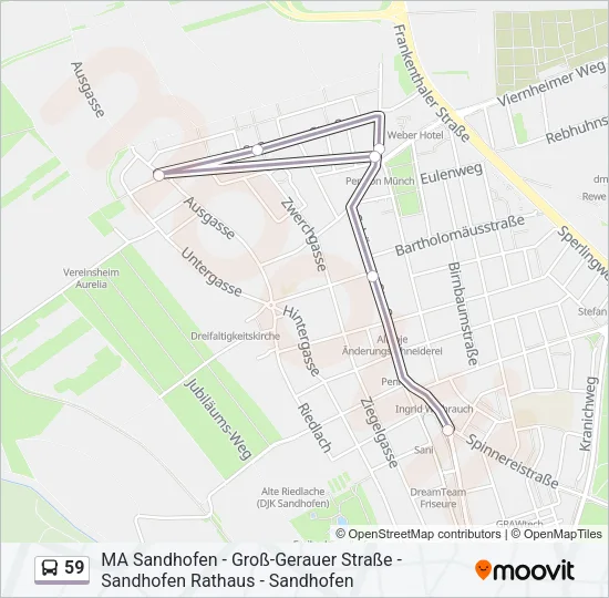 59 Bus Line Map
