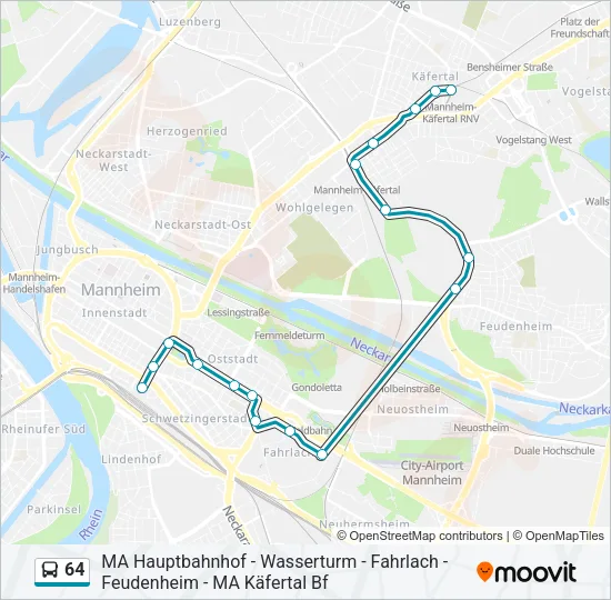 64 Bus Line Map