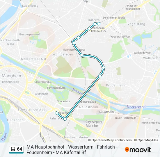 64 Bus Line Map