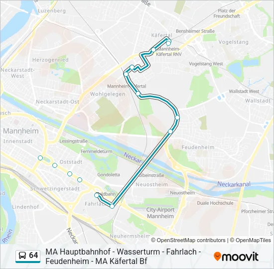 64 Bus Line Map