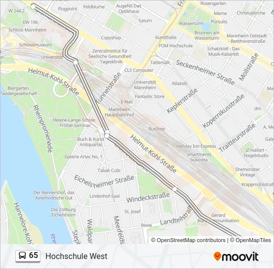 65 Bus Line Map