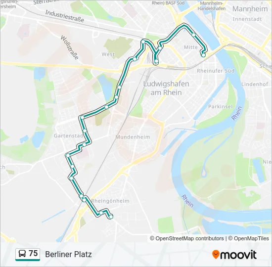 75 Bus Line Map