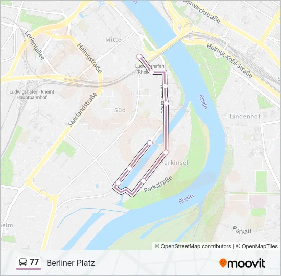 77 Bus Line Map
