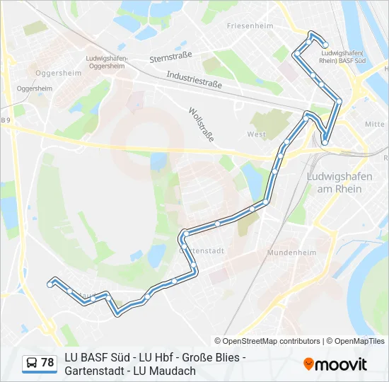 78 Bus Line Map