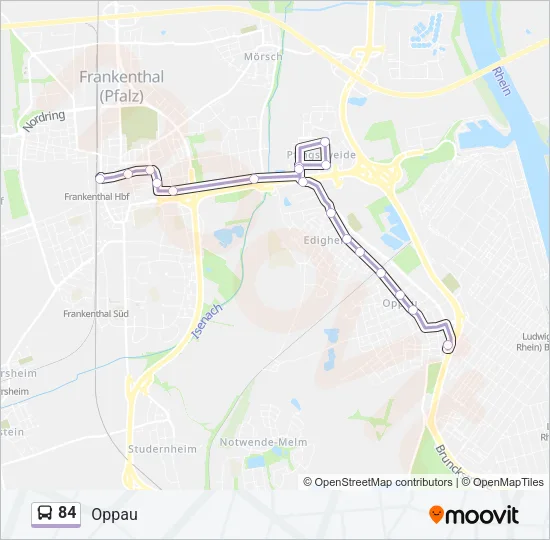 84 Bus Line Map
