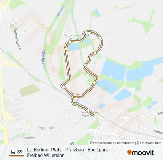 89 Bus Line Map