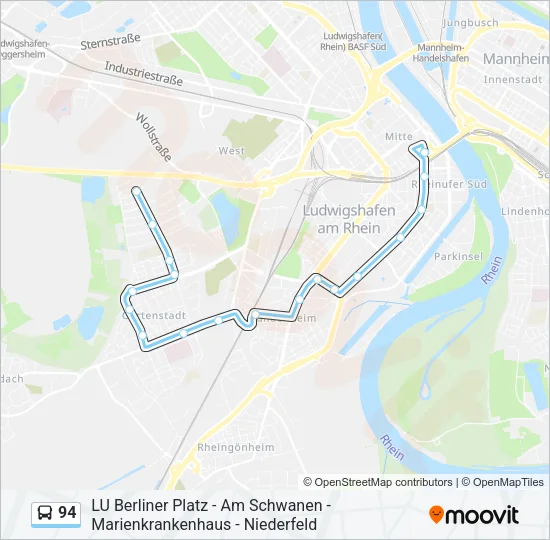 94 Bus Line Map