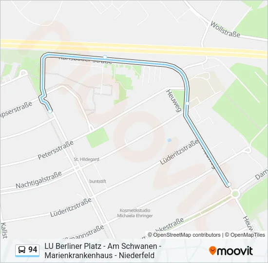 94 Bus Line Map