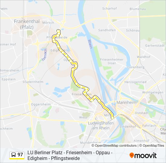 Автобус 97: карта маршрута