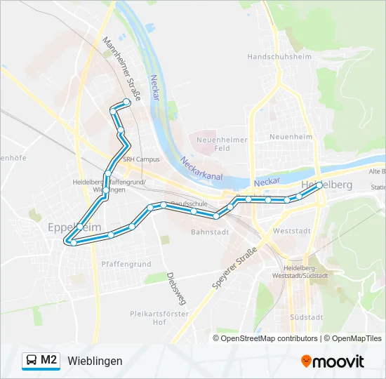 M2 Bus Line Map