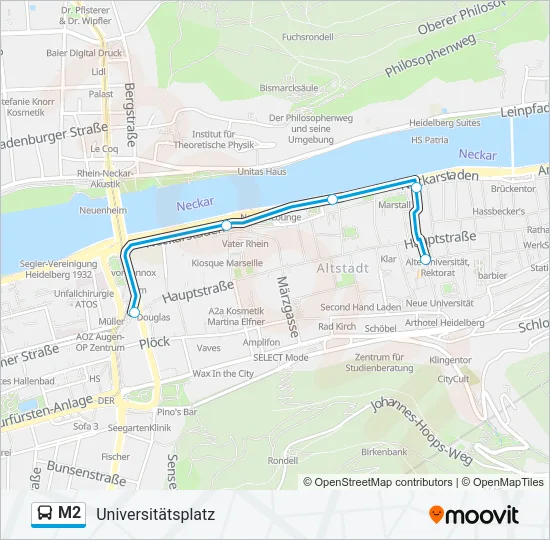 M2 Bus Line Map