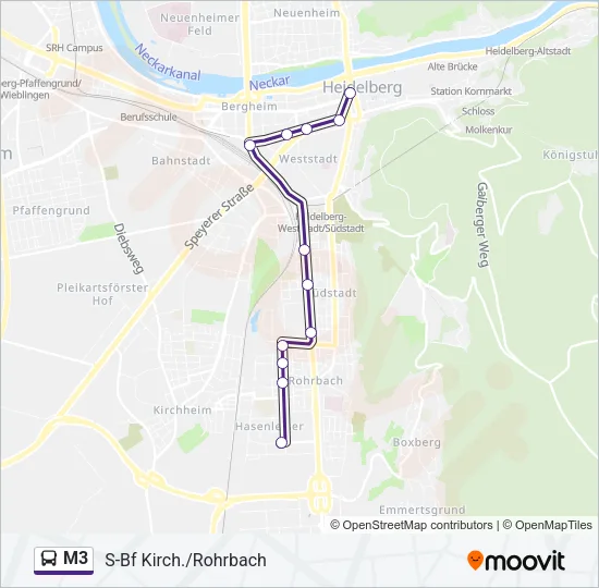 Buslinie M3 Karte