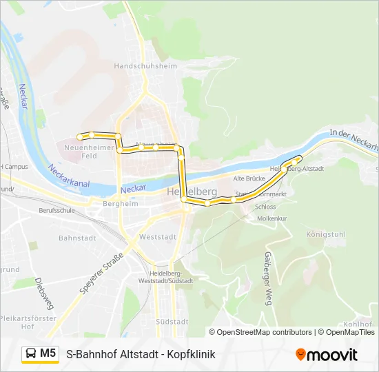 M5 Bus Line Map
