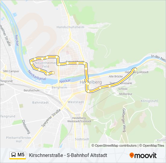 M5 bus Line Map