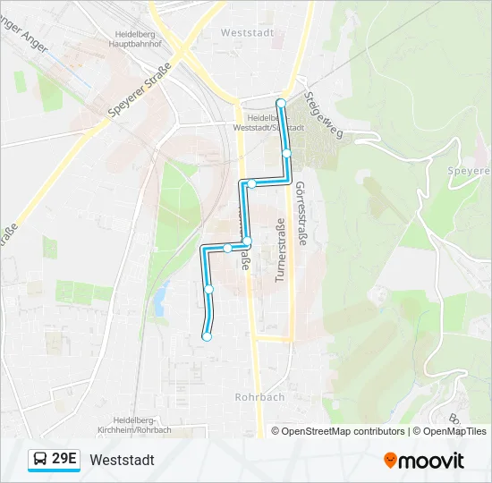 29E Bus Line Map