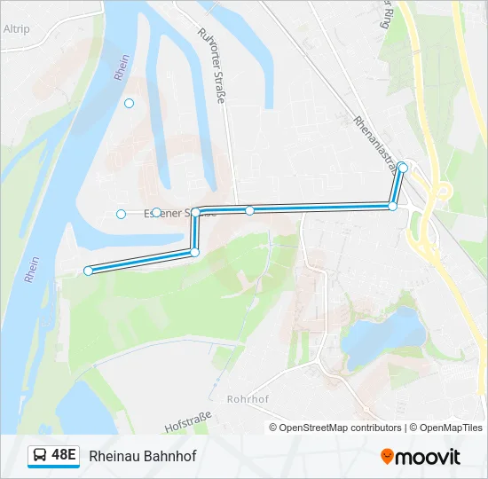 48E Bus Line Map
