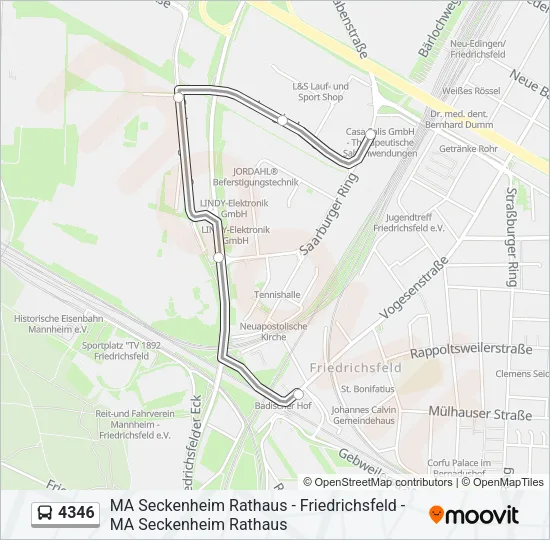 4346 Bus Line Map