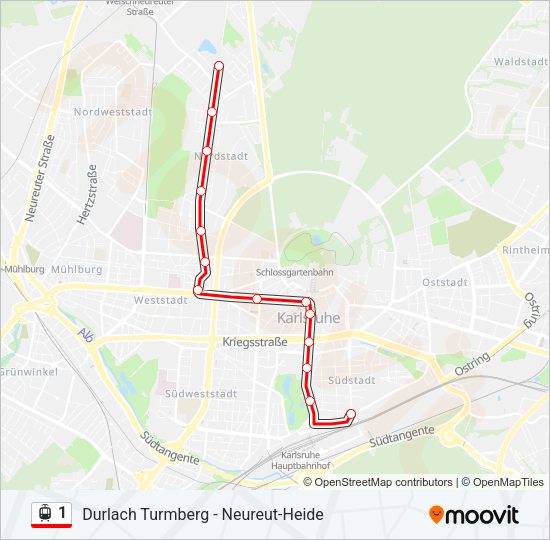1 Light Rail Line Map