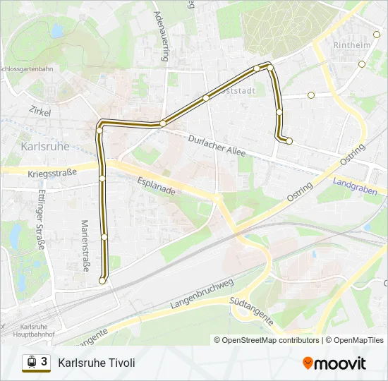 3 Light Rail Line Map