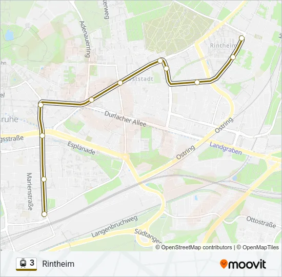 3 Light Rail Line Map
