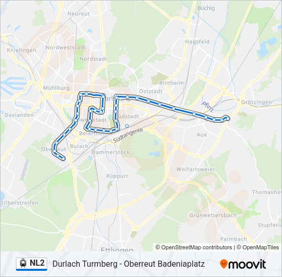 NL2 Light Rail Line Map