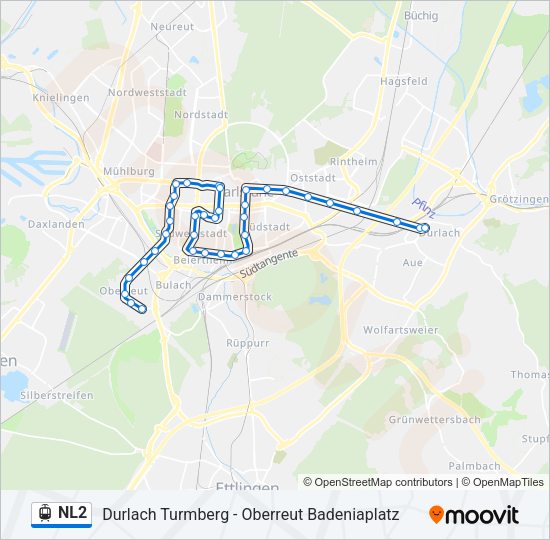 NL2 Light Rail Line Map