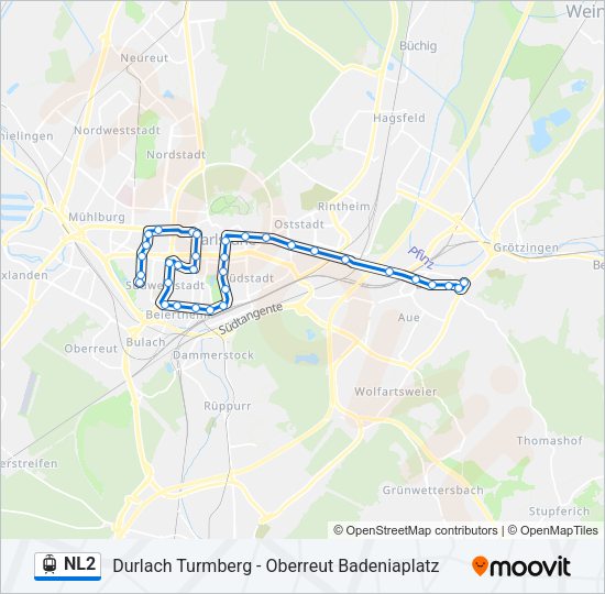 NL2 Light Rail Line Map