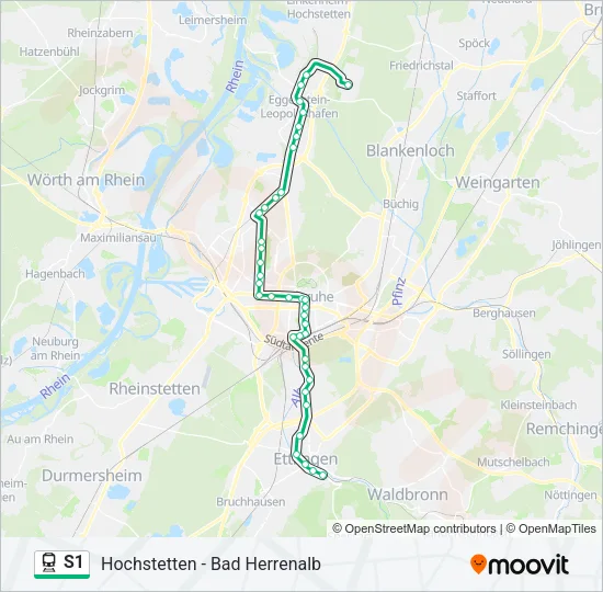 S1 Train Line Map