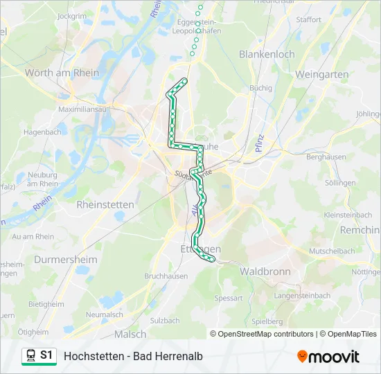 S1 Train Line Map