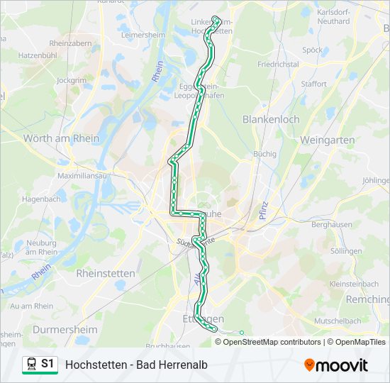 S1 Train Line Map