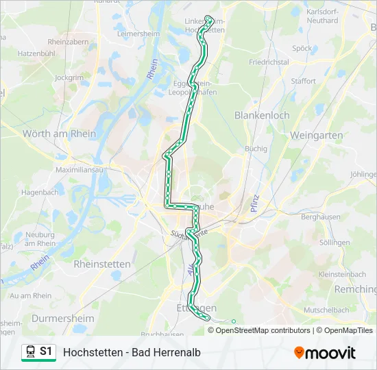 S1 Train Line Map