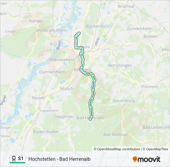 S1 Train Line Map