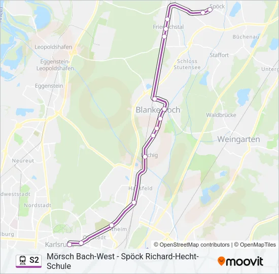 S2 Train Line Map
