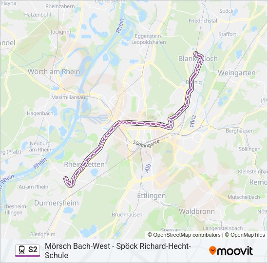 S2 Train Line Map