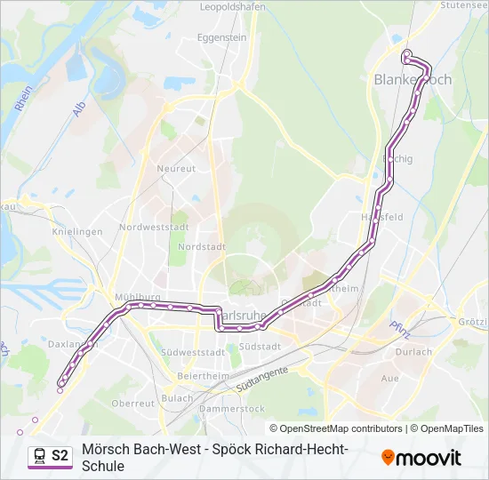 S2 Train Line Map