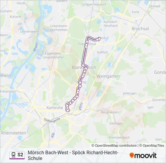 S2 Train Line Map
