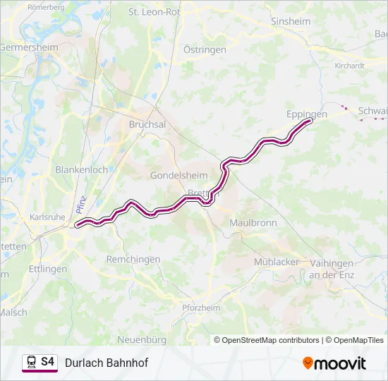 S4 Train Line Map