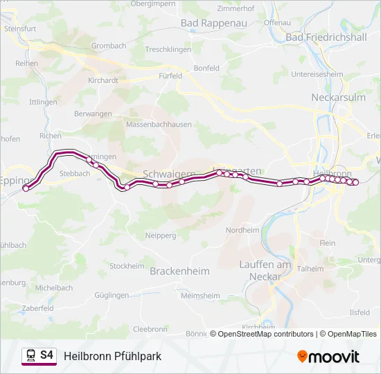 S4 Train Line Map