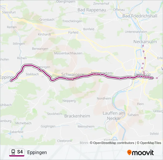 S4 Train Line Map